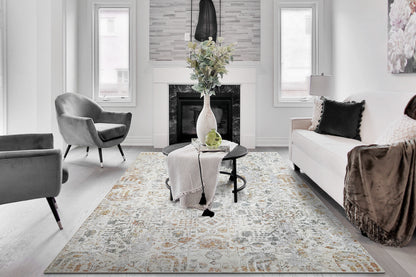 Skyler Transitional Ivory/Multi Oriental High-Low Rug