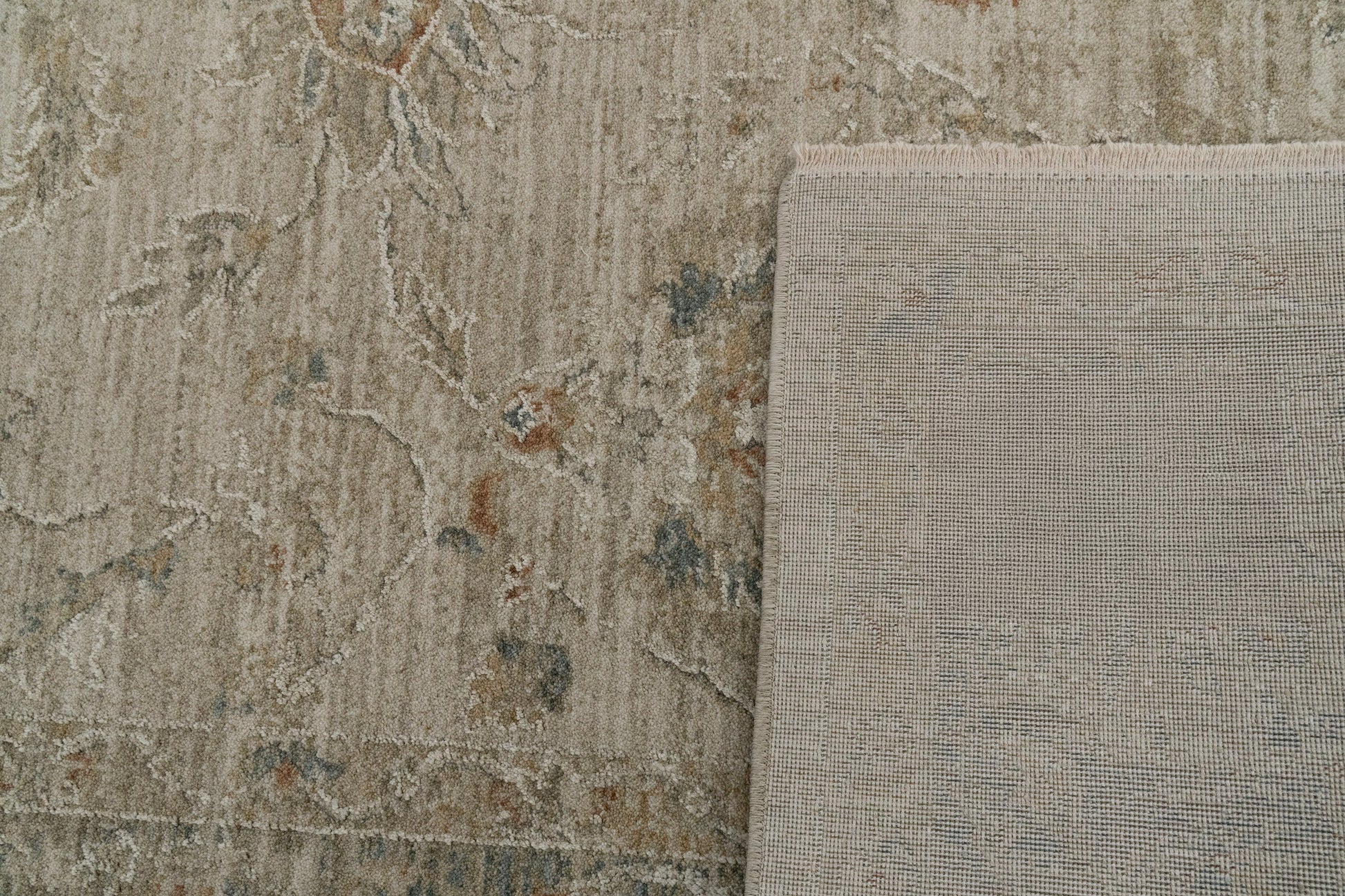 Solace Traditional Beige/Cream/Grey Floral Medium Pile Rug