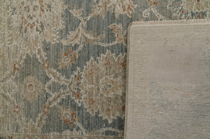 Solace Traditional Cream/Beige/Navy Floral Medium Pile Rug
