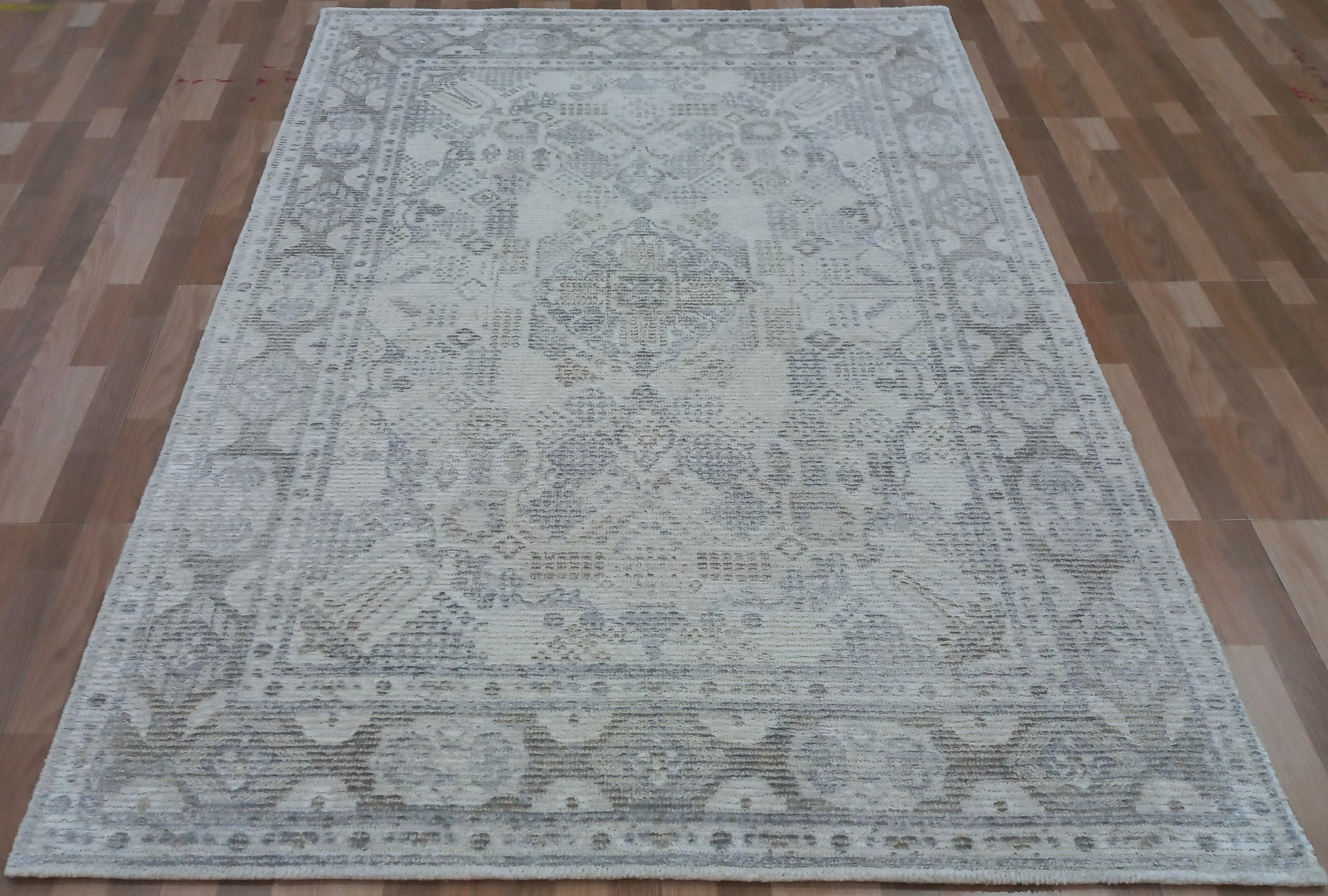 Stefano Traditional Ivory/Beige/Grey Medallion Medium Pile Rug