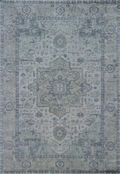 Stefano Traditional Beige/Navy Medallion Medium Pile Rug