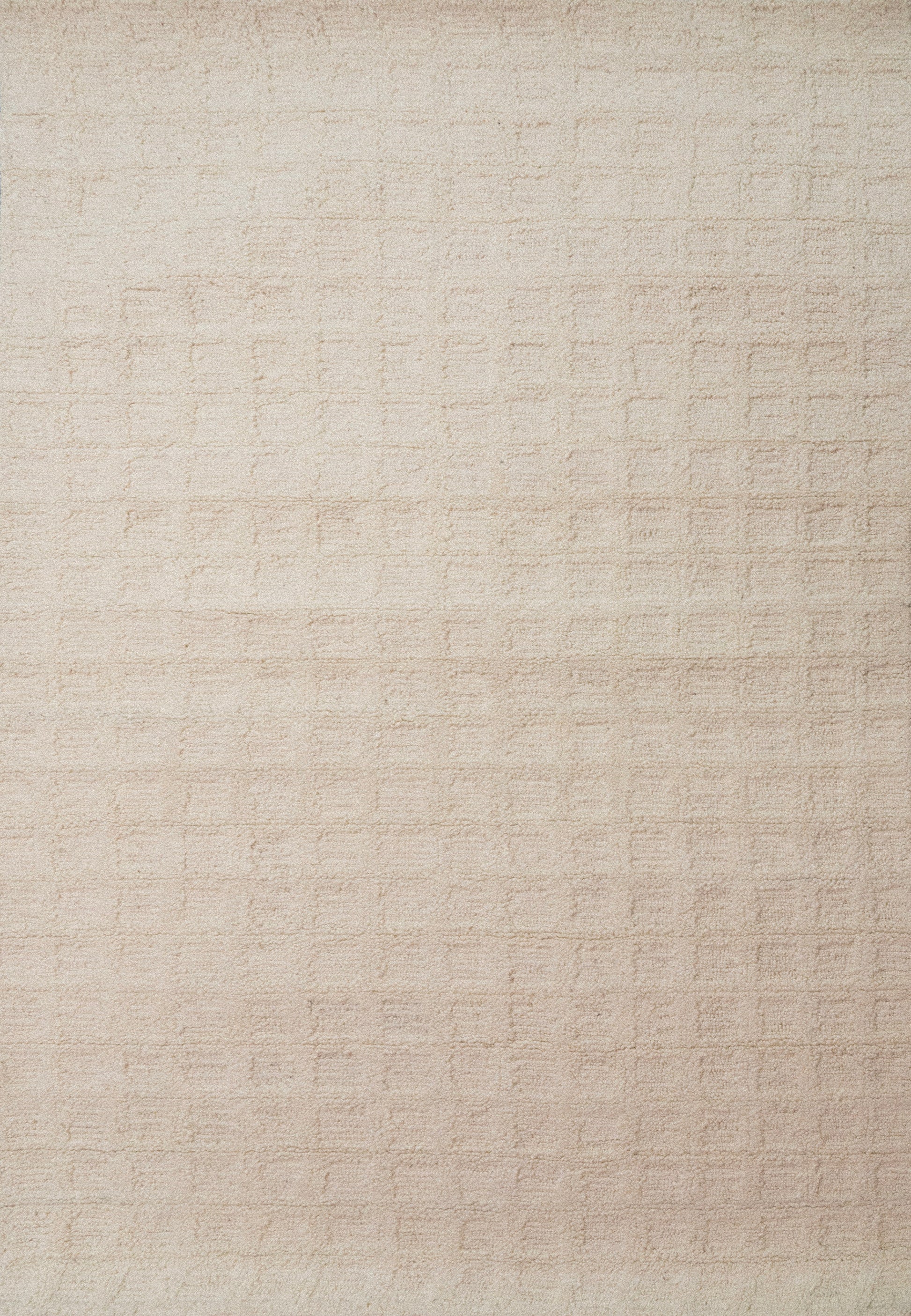 Teak Modern Ivory Geometric Medium Pile Rug