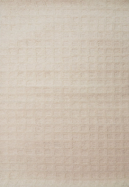 Teak Modern Ivory Geometric Medium Pile Rug