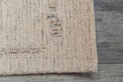 Teak Modern Ivory/Multi Abstract Medium Pile Rug