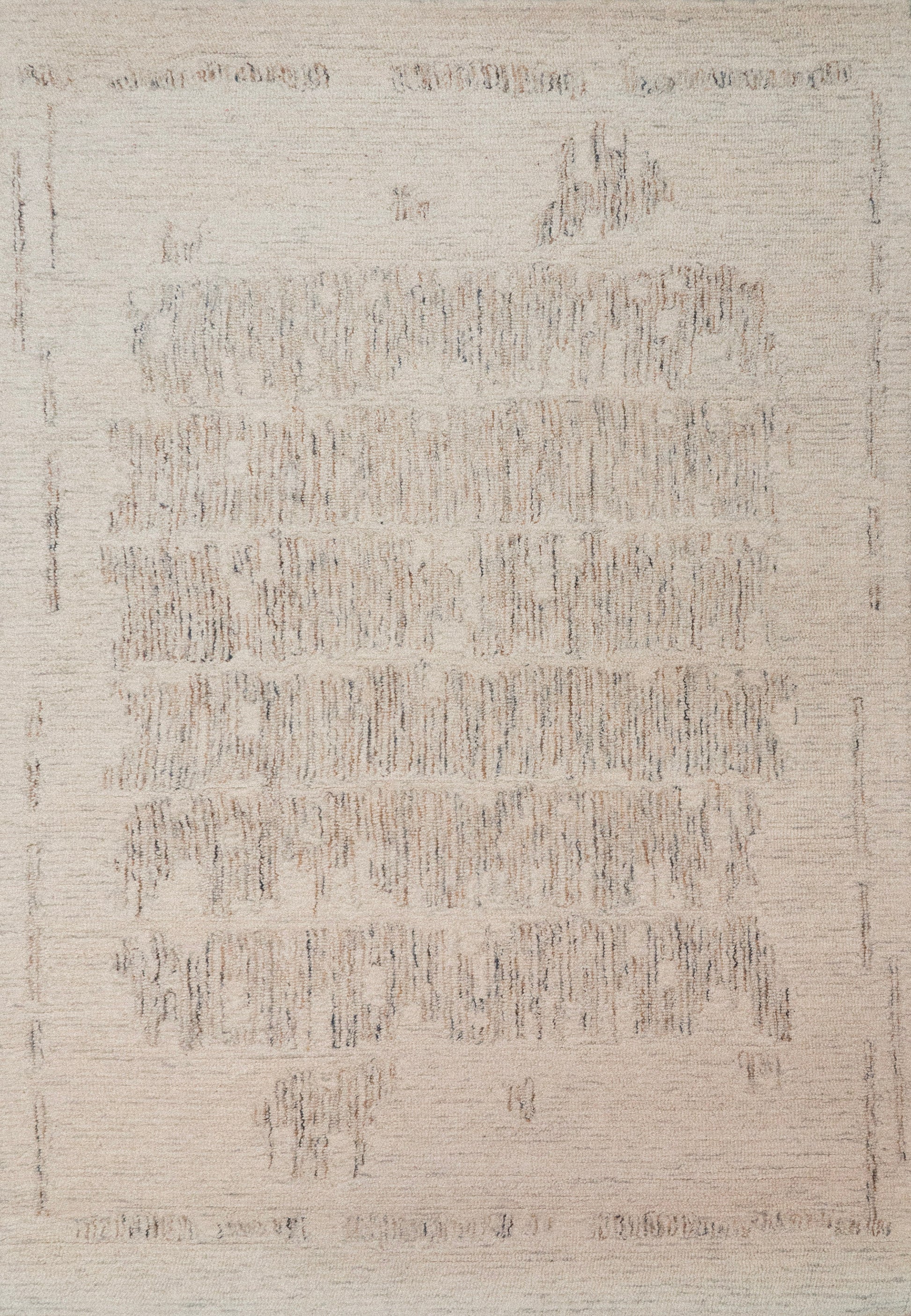 Teak Modern Ivory/Multi Abstract Medium Pile Rug