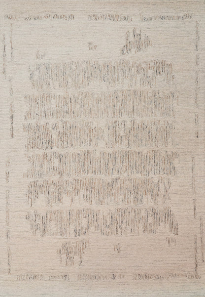 Teak Modern Ivory/Multi Abstract Medium Pile Rug