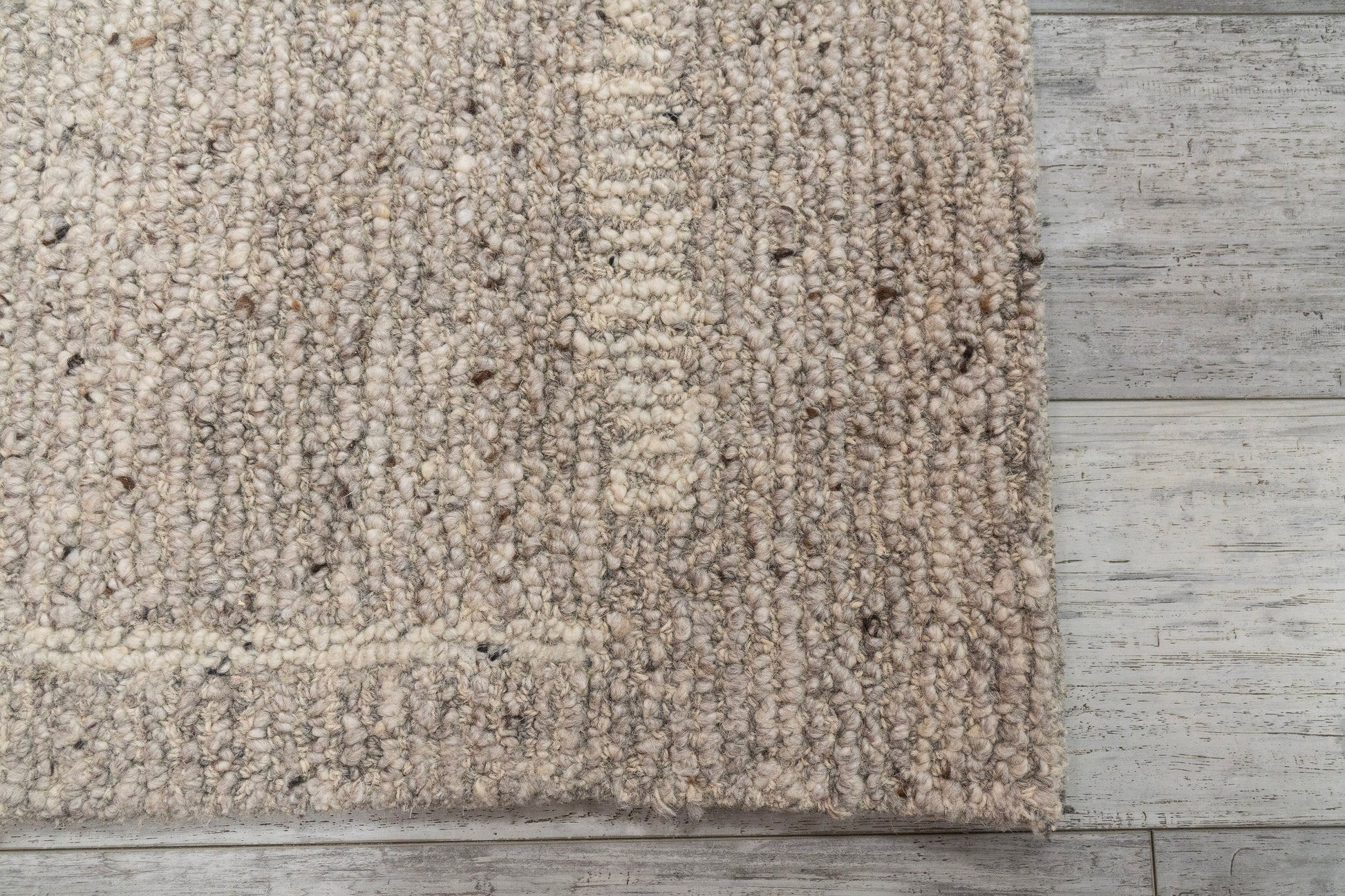 Teak Modern Taupe Abstract Medium Pile Rug