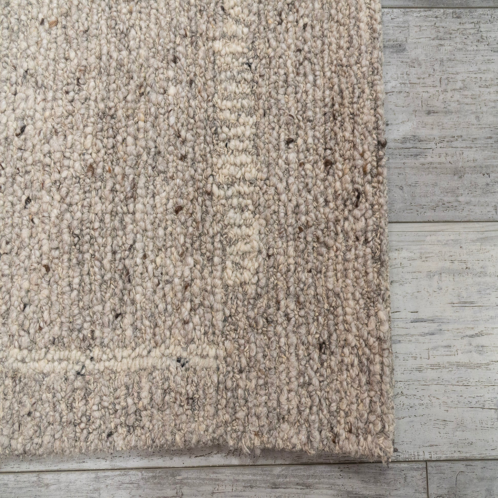 Teak Modern Taupe Abstract Medium Pile Rug