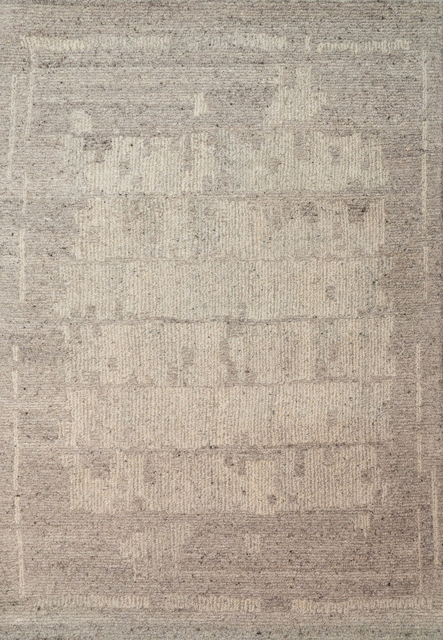 Teak Modern Taupe Abstract Medium Pile Rug