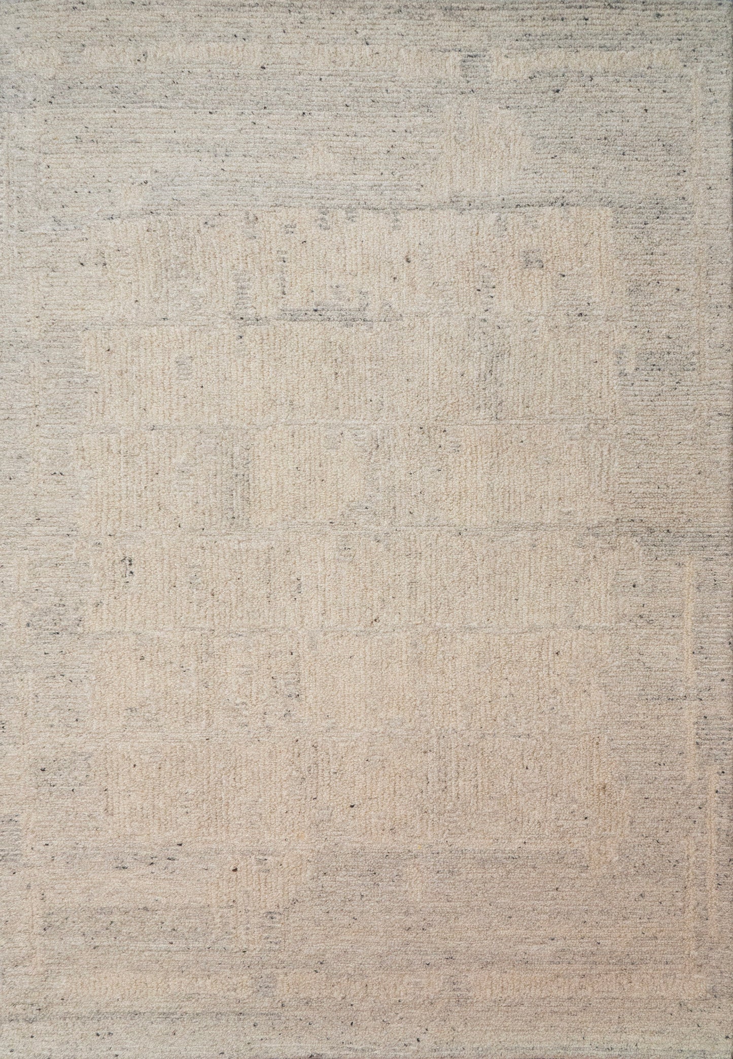 Teak Modern Silver Abstract Medium Pile Rug