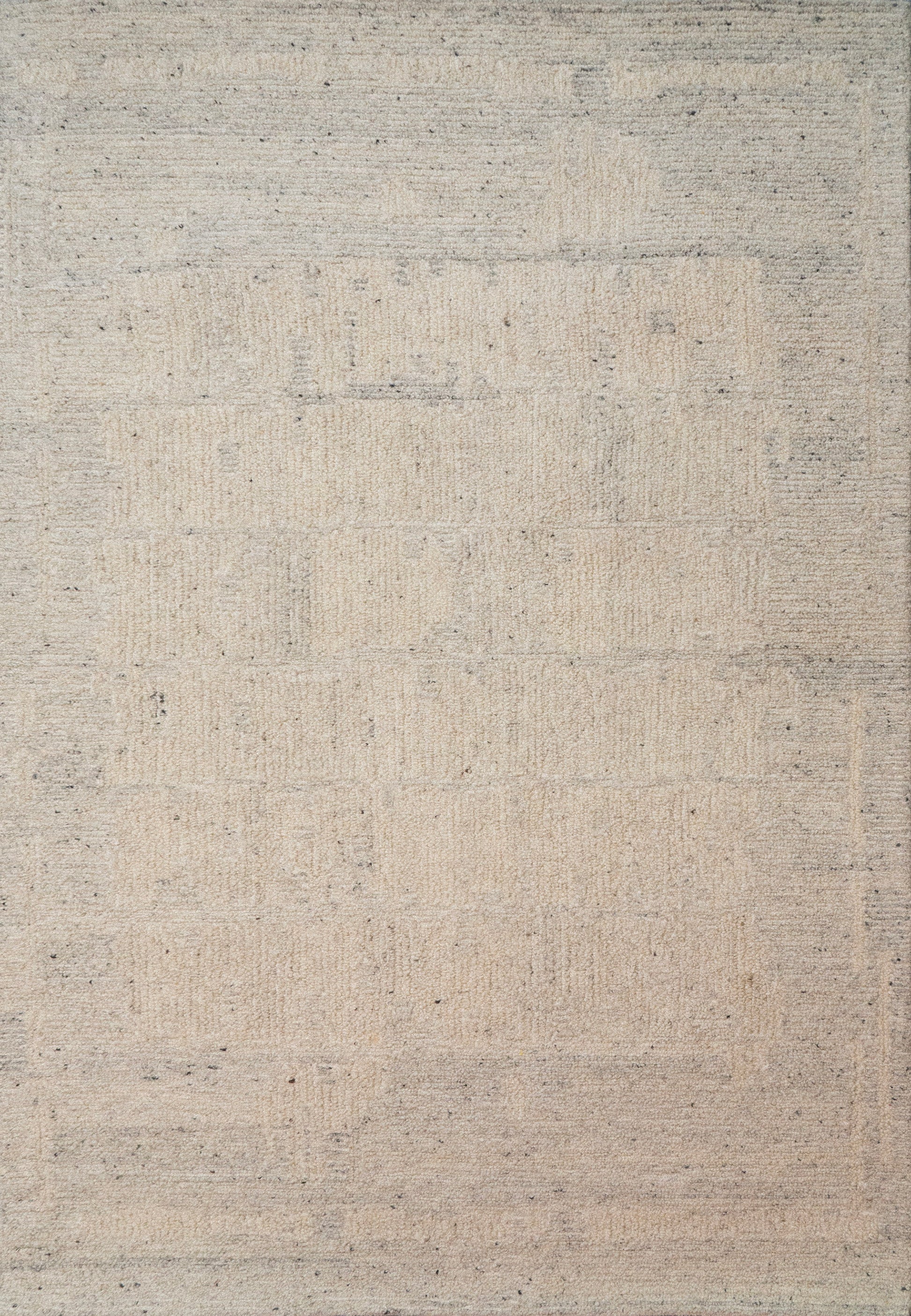 Teak Modern Silver Abstract Medium Pile Rug