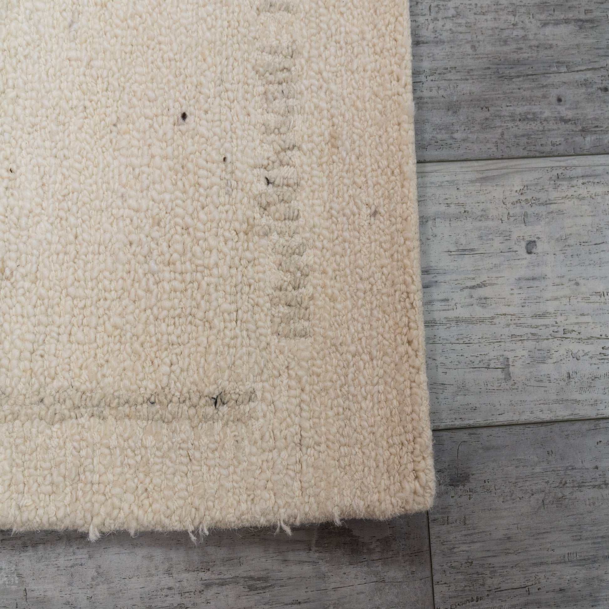 Teak Modern Ivory Geometric Medium Pile Rug