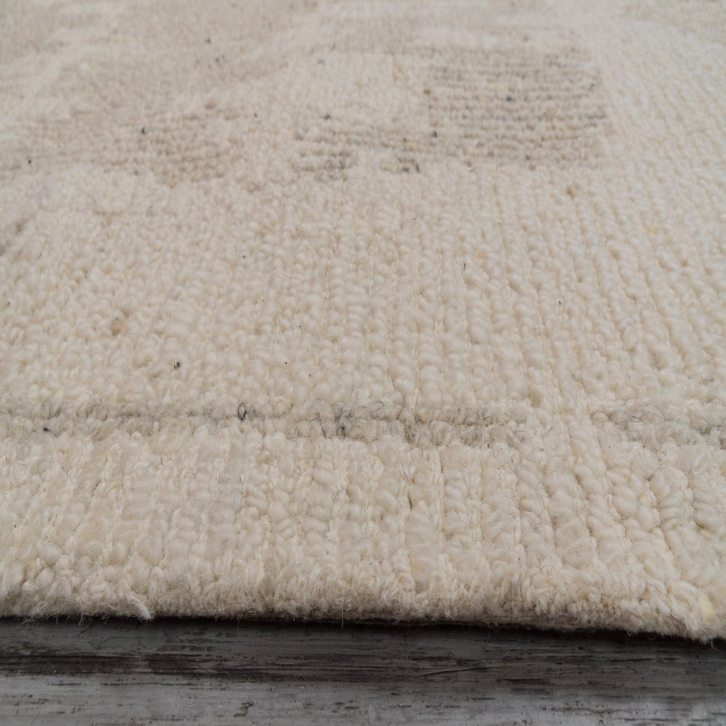 Teak Modern Ivory Geometric Medium Pile Rug