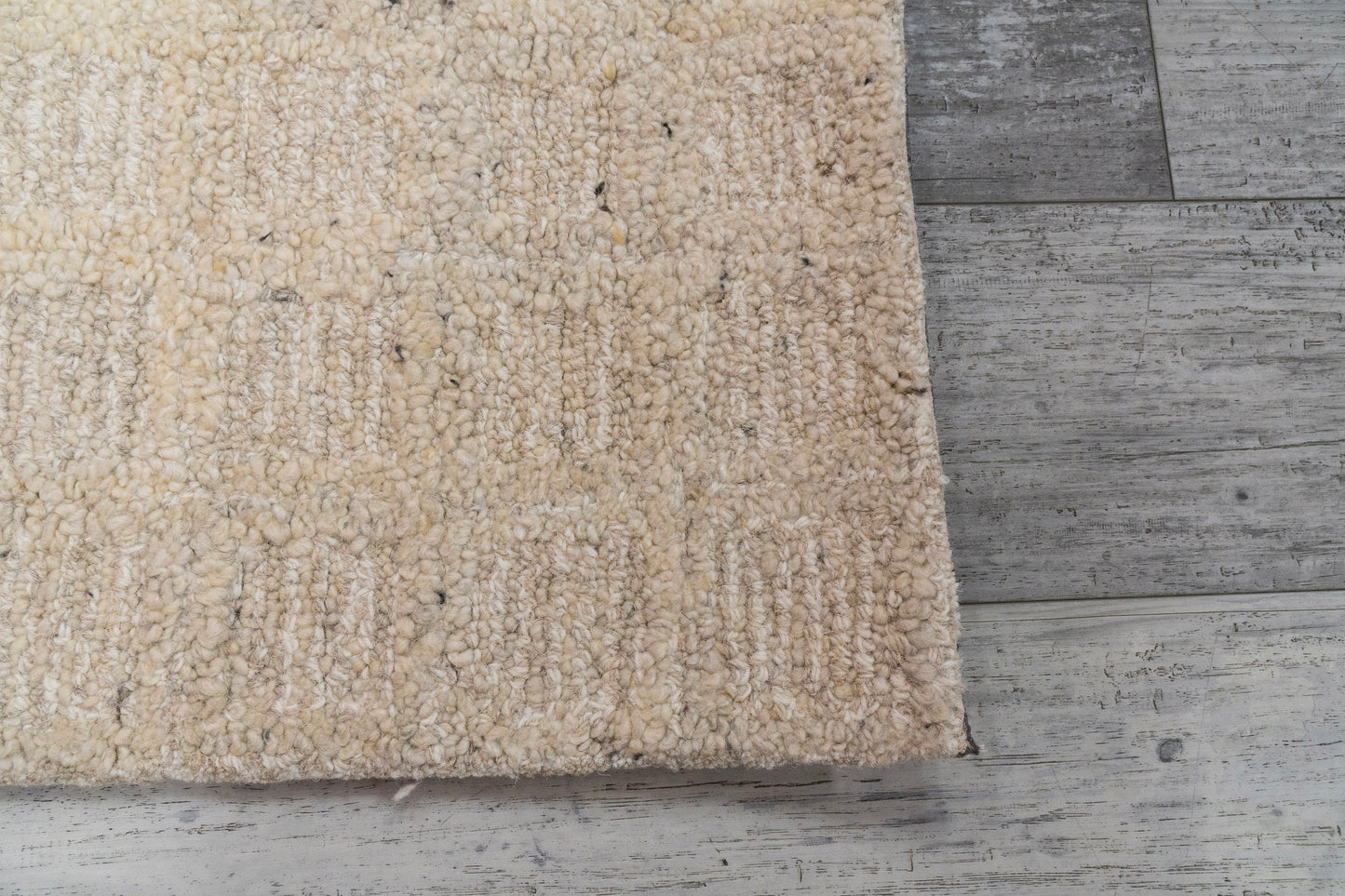 Teak Modern Cream Geometric Medium Pile Rug
