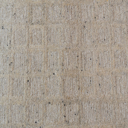 Teak Modern Cream Geometric Medium Pile Rug