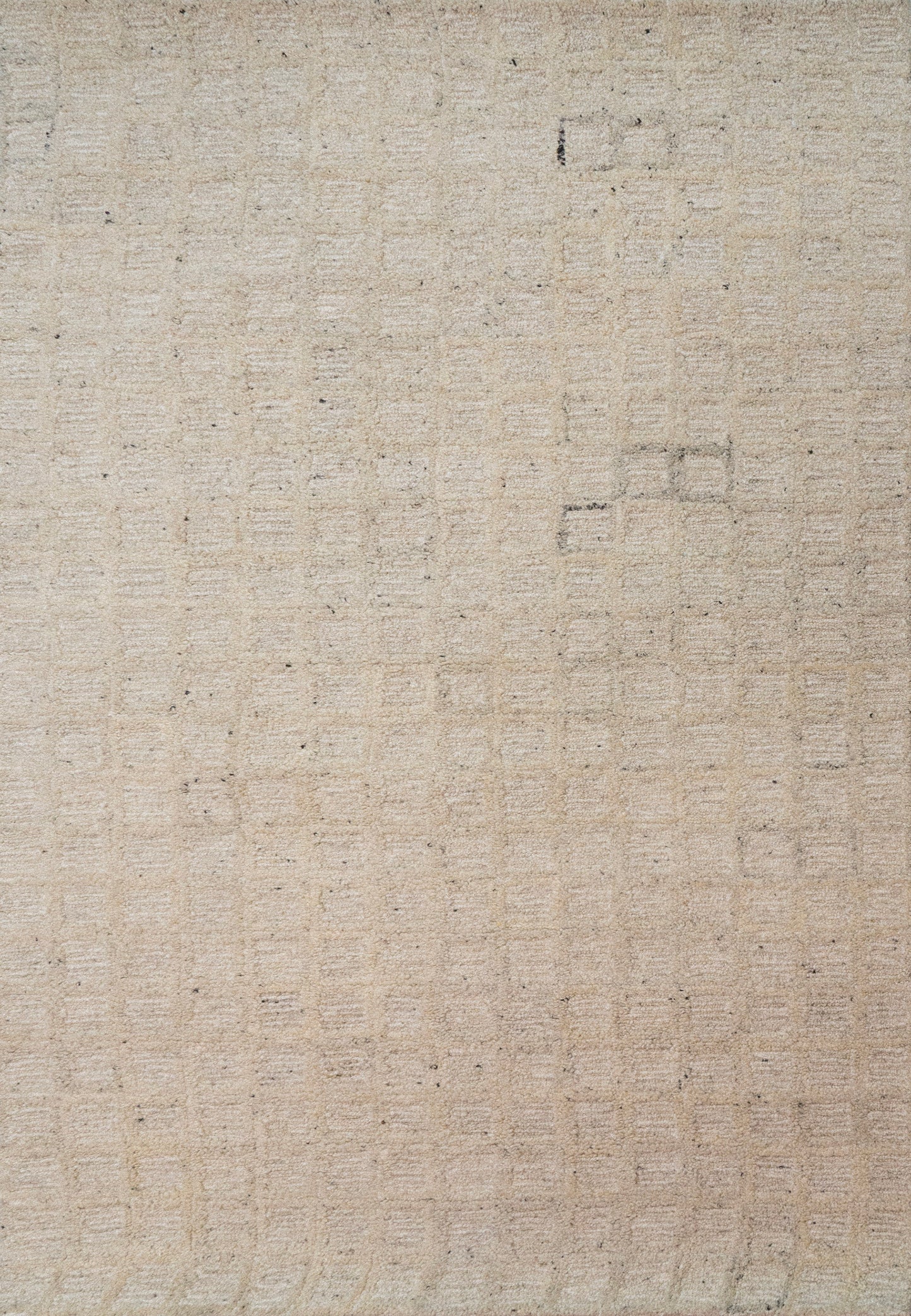 Teak Modern Cream Geometric Medium Pile Rug