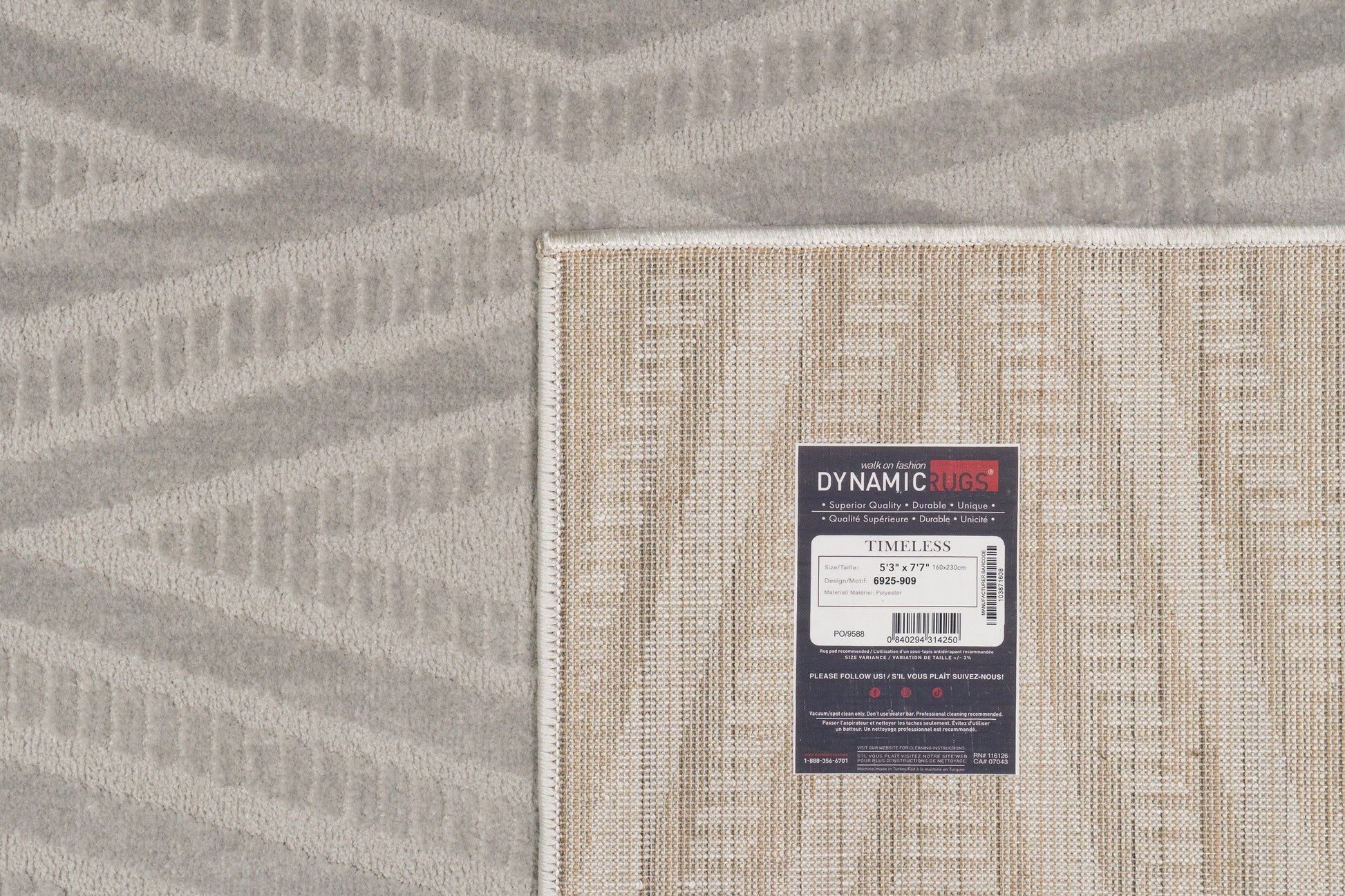 Timeless Modern Grey/Light Grey Geometric Medium Pile Rug