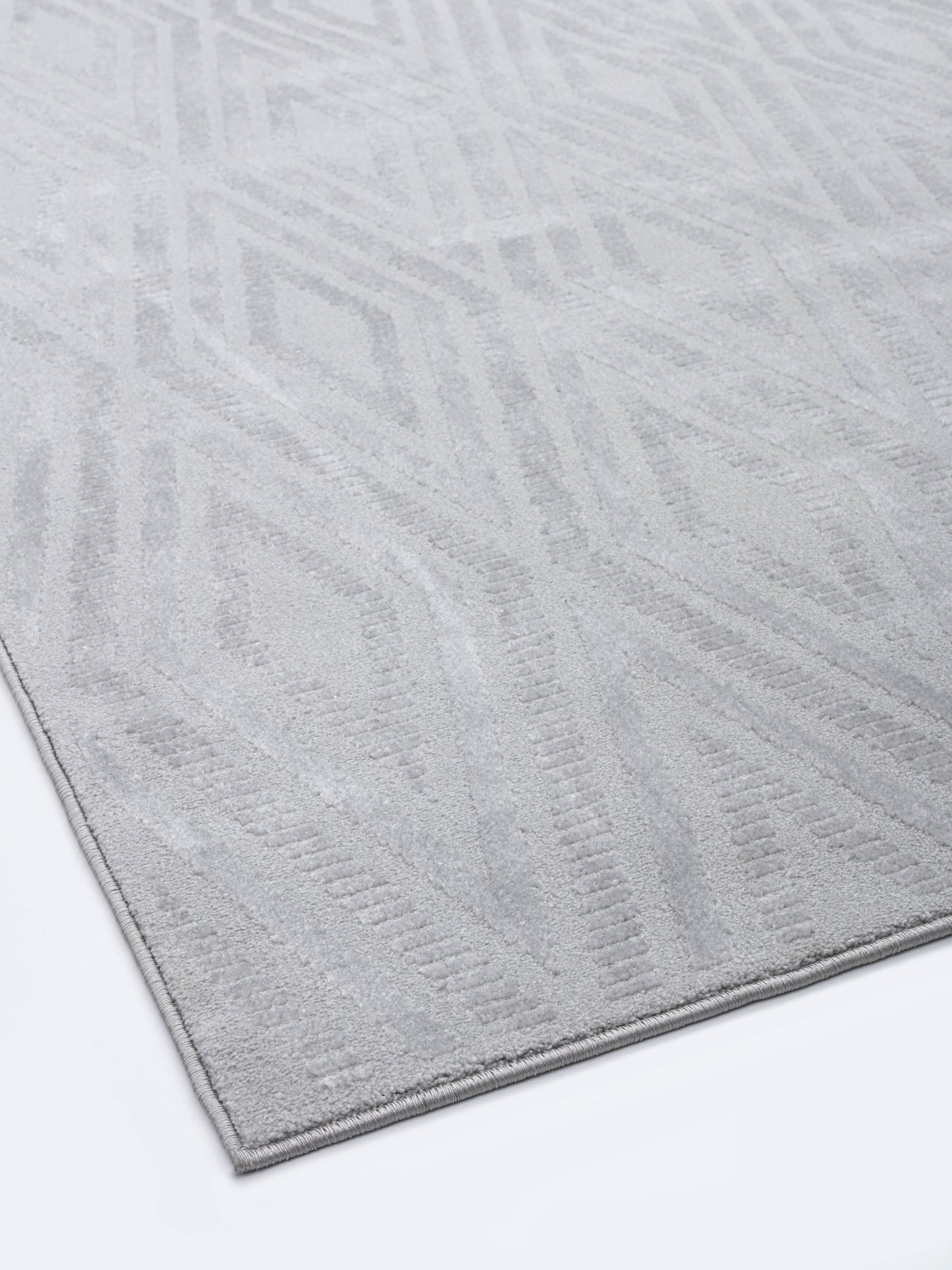 Timeless Modern Grey/Light Grey Geometric Medium Pile Rug