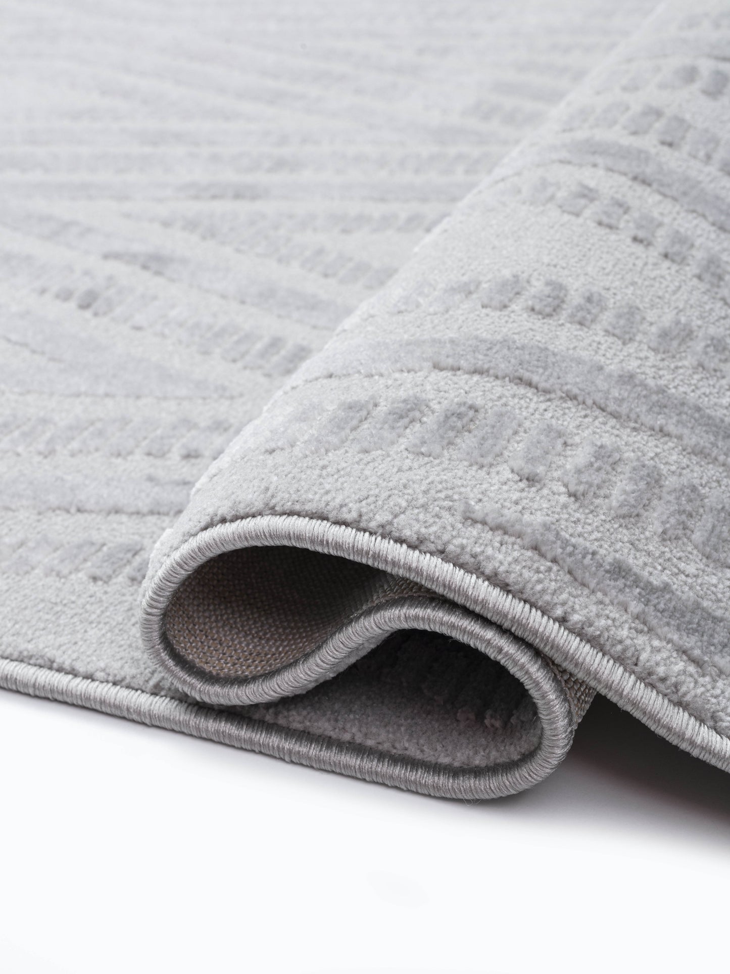Timeless Modern Grey/Light Grey Geometric Medium Pile Rug