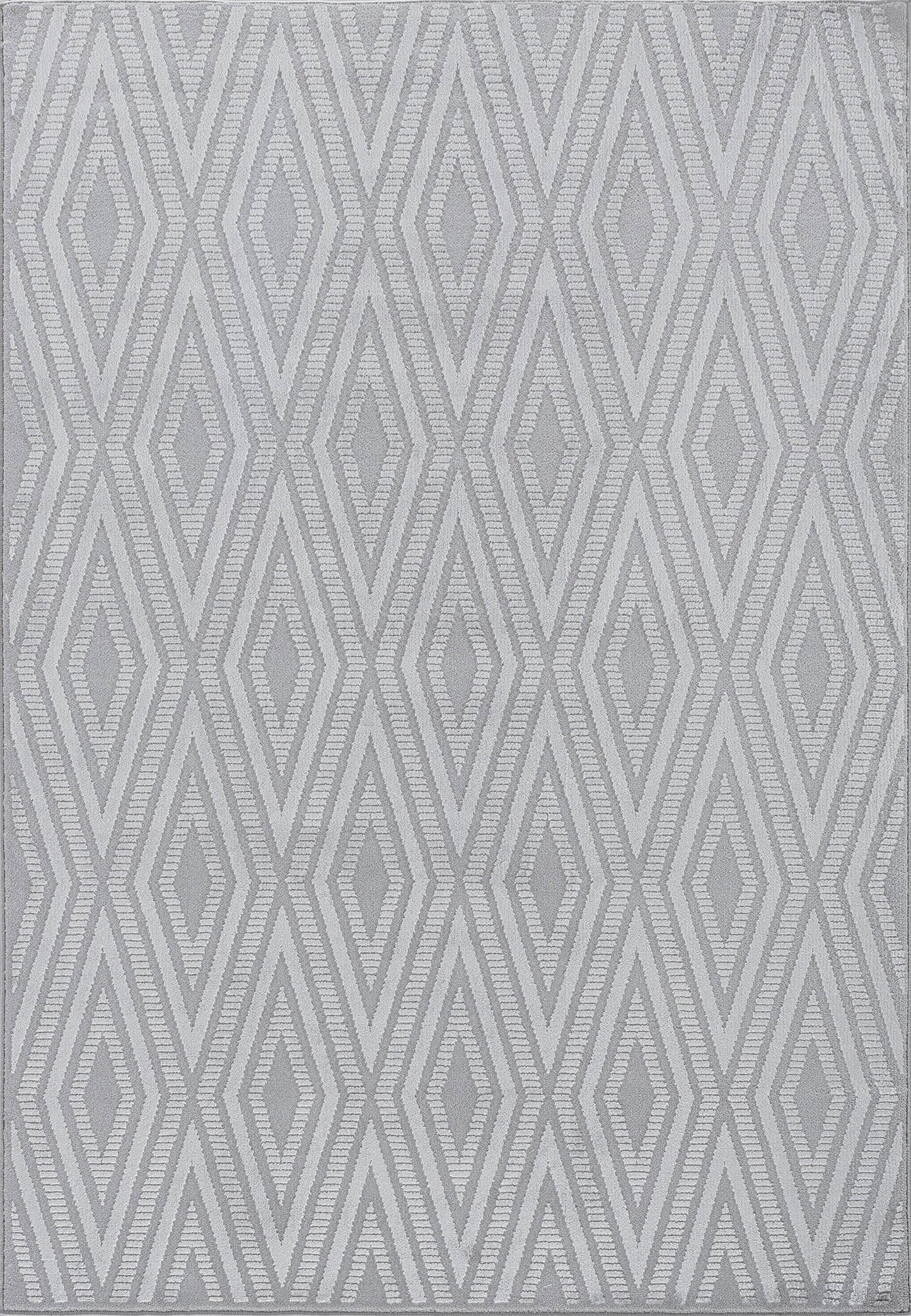 Timeless Modern Grey/Light Grey Geometric Medium Pile Rug