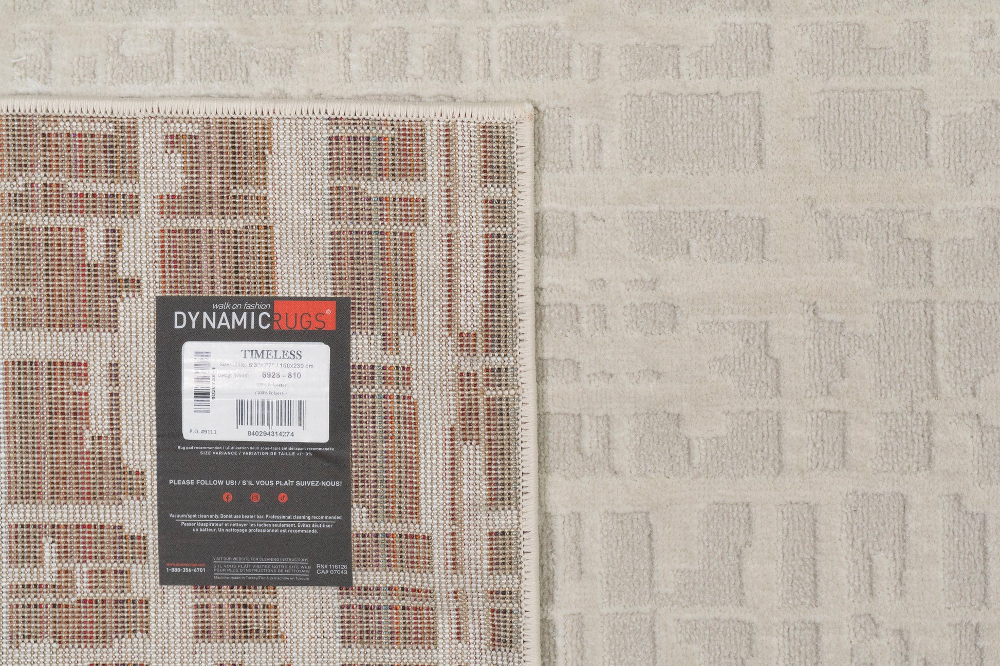 Timeless Modern Beige/Ivory Abstract Medium Pile Rug