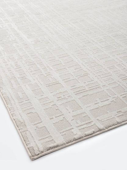 Timeless Modern Beige/Ivory Abstract Medium Pile Rug