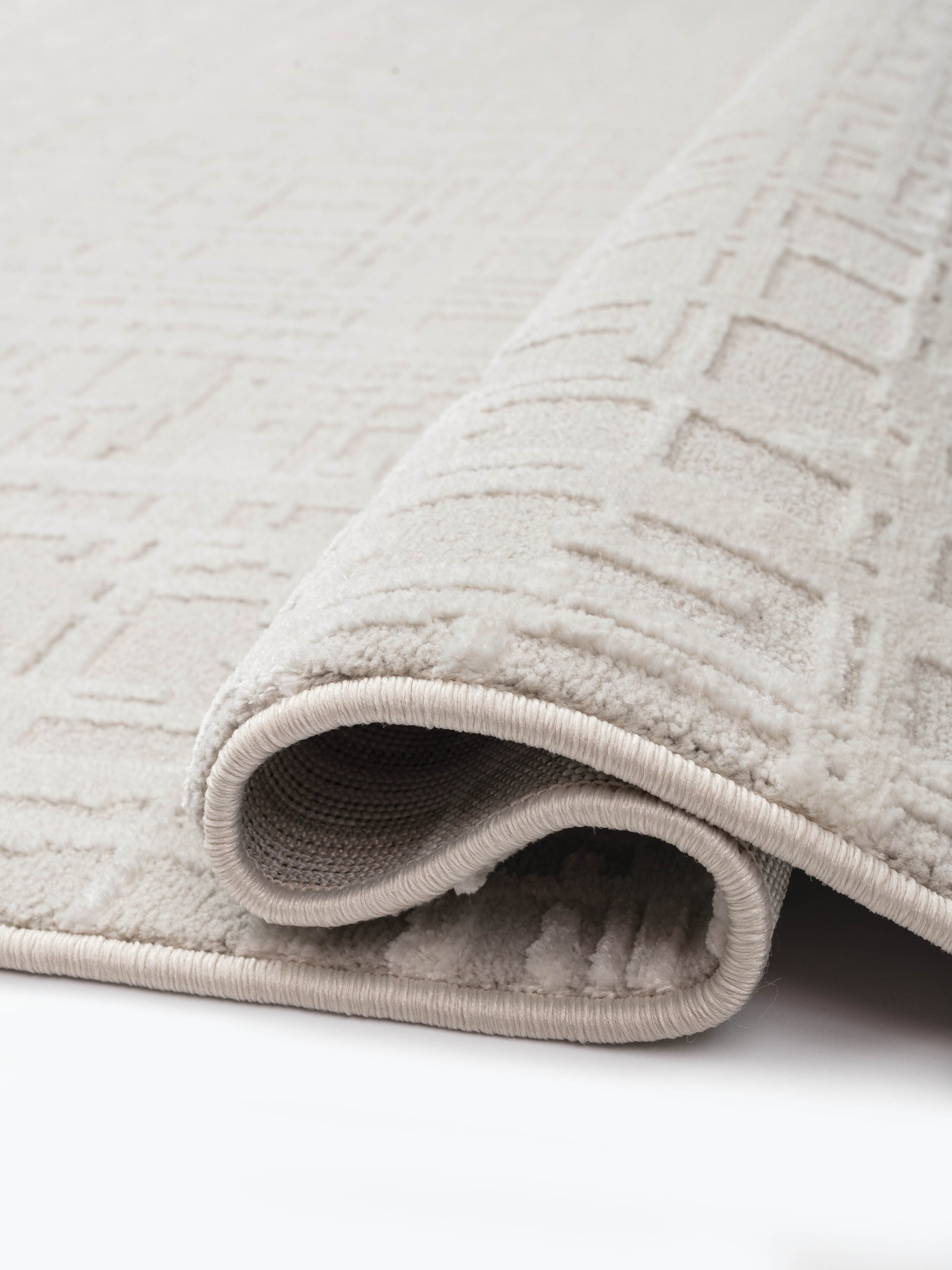 Timeless Modern Beige/Ivory Abstract Medium Pile Rug