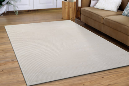 Timeless Modern Beige Geometric Medium Pile Rug