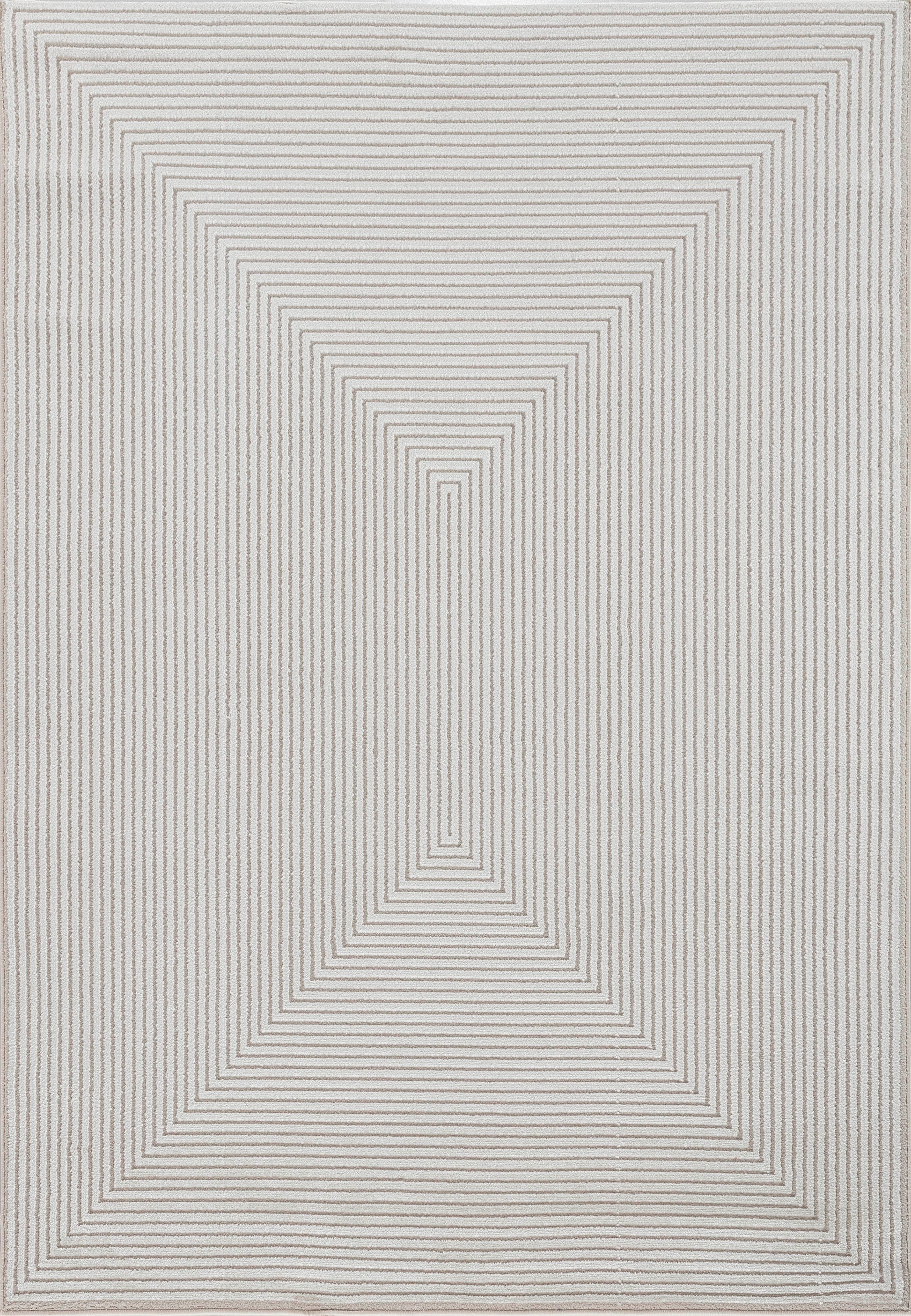 Timeless Modern Beige Geometric Medium Pile Rug