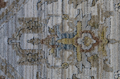 Trevi Transitional Grey/Cream Medallion Medium Pile Rug