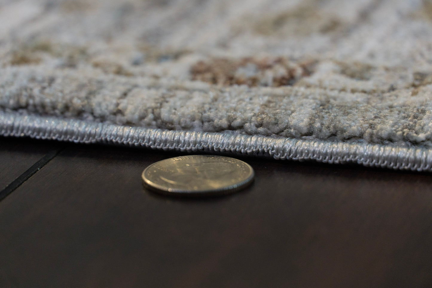 Trevi Transitional Grey/Cream Medallion Medium Pile Rug