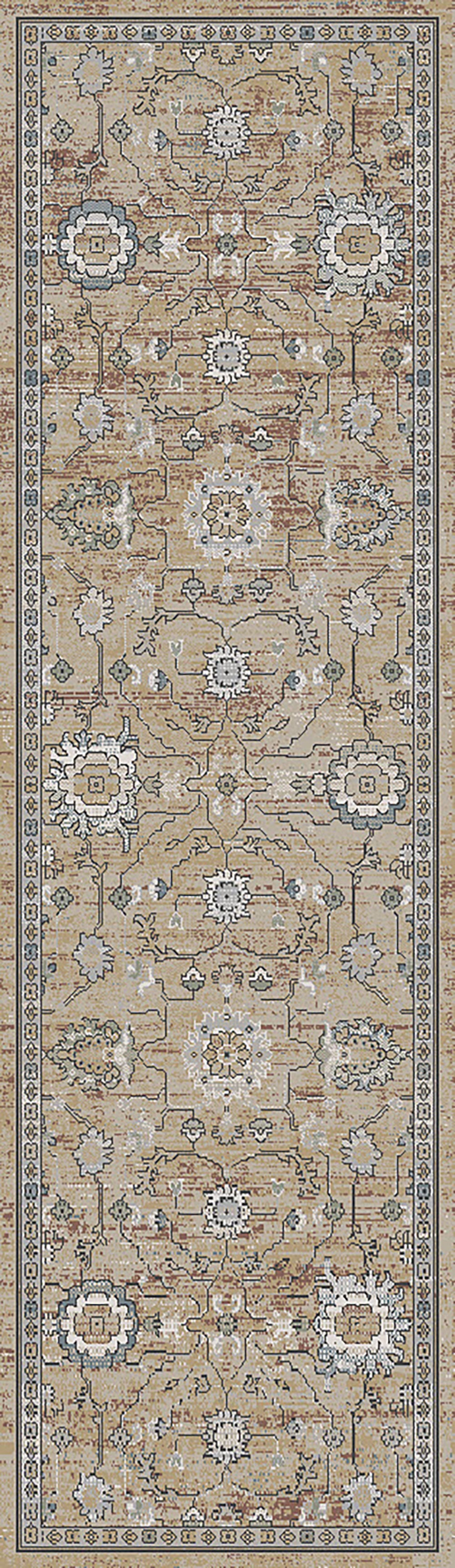 Trevi Transitional Beige/Cream Floral Medium Pile Rug