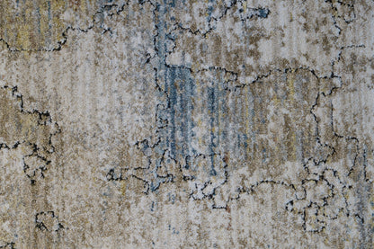 Trevi Modern Cream/Beige/Grey Abstract Medium Pile Rug