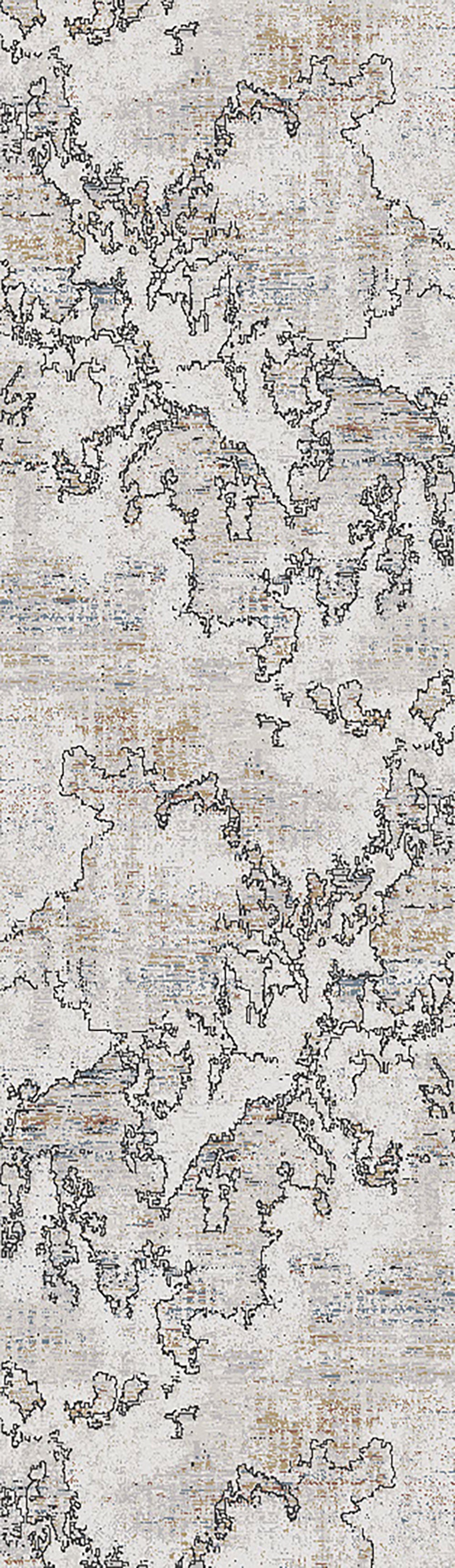 Trevi Modern Cream/Beige/Grey Abstract Medium Pile Rug