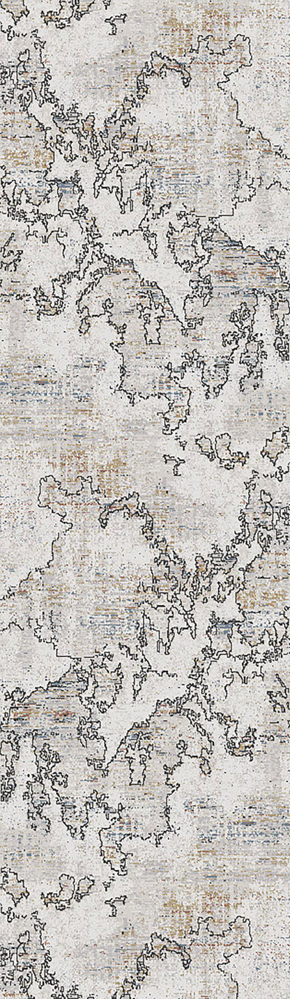 Trevi Modern Cream/Beige/Grey Abstract Medium Pile Rug