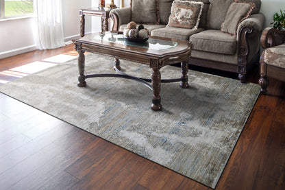 Trevi Modern Cream/Beige/Grey Abstract Medium Pile Rug