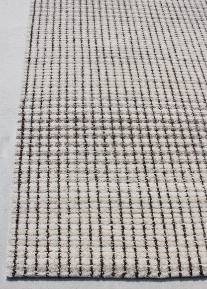 Trono Modern Ivory/Natural Geometric Low Pile Rug