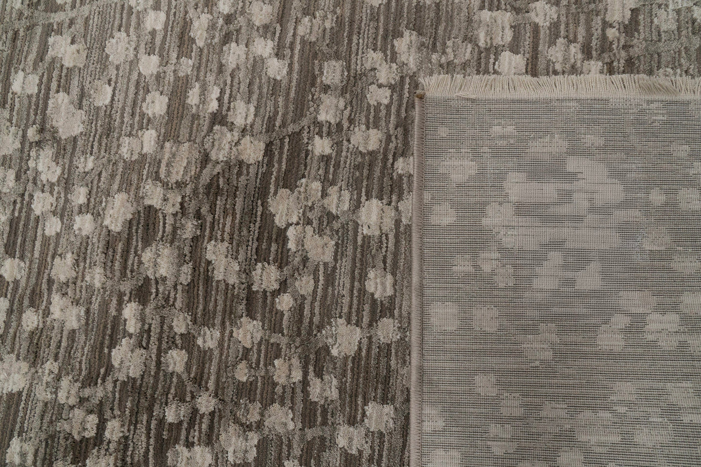 Valeria Modern Brown/Grey/Ivory Floral Medium Pile Rug