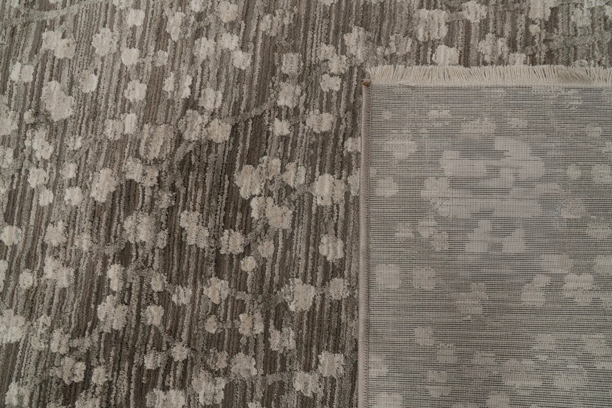 Valeria Modern Brown/Grey/Ivory Floral Medium Pile Rug