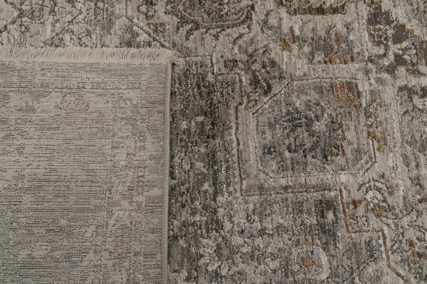 Valeria Transitional Ivory/Beige/Multi Medallion Medium Pile Rug