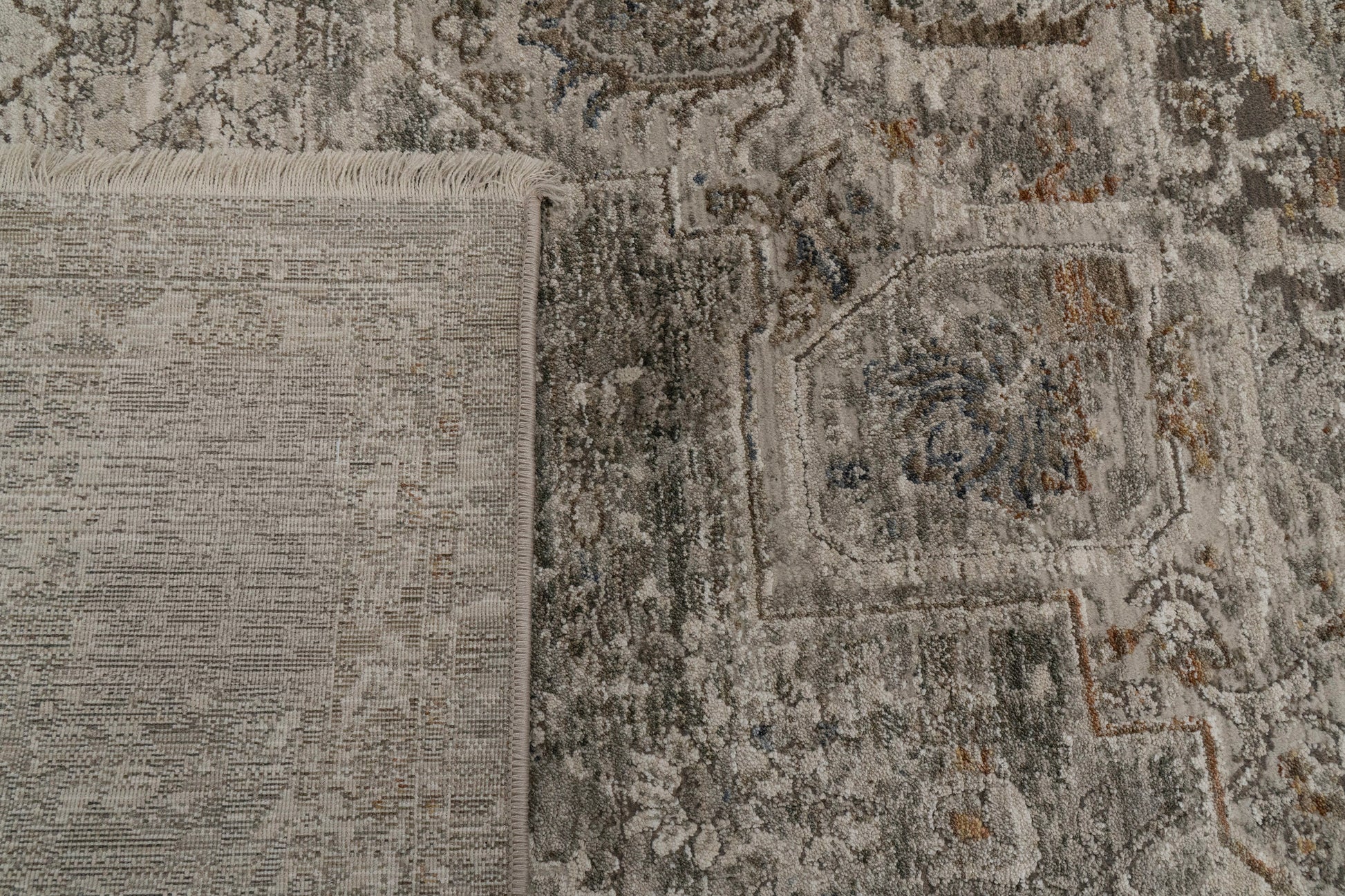 Valeria Transitional Ivory/Beige/Multi Medallion Medium Pile Rug