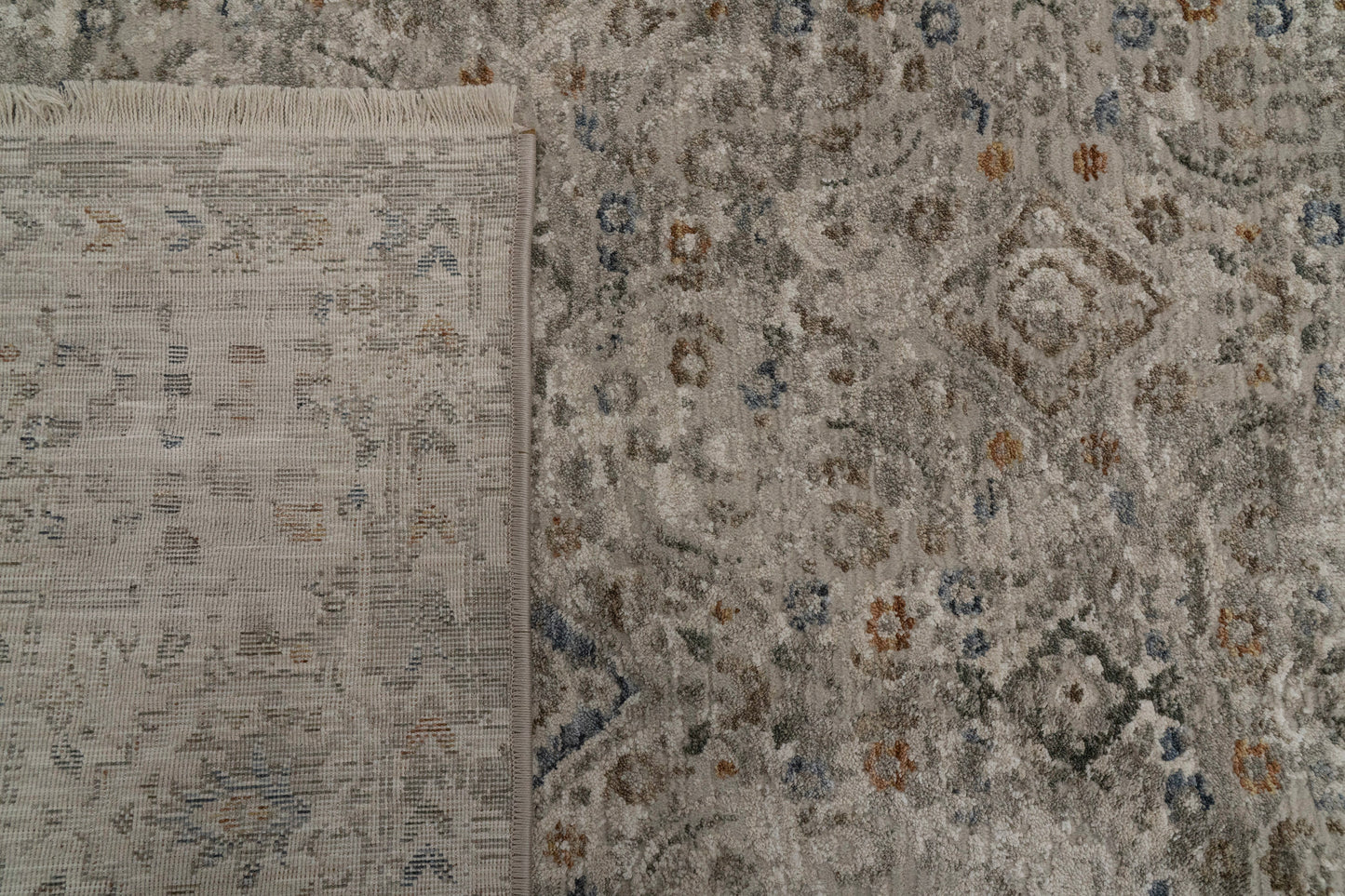 Valeria Transitional Ivory/Beige/Multi Medallion Medium Pile Rug