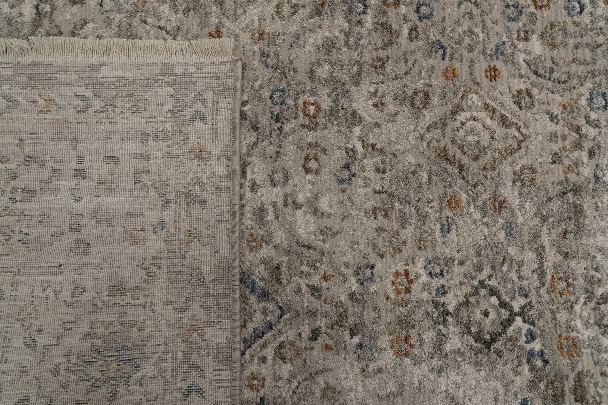 Valeria Transitional Ivory/Beige/Multi Medallion Medium Pile Rug