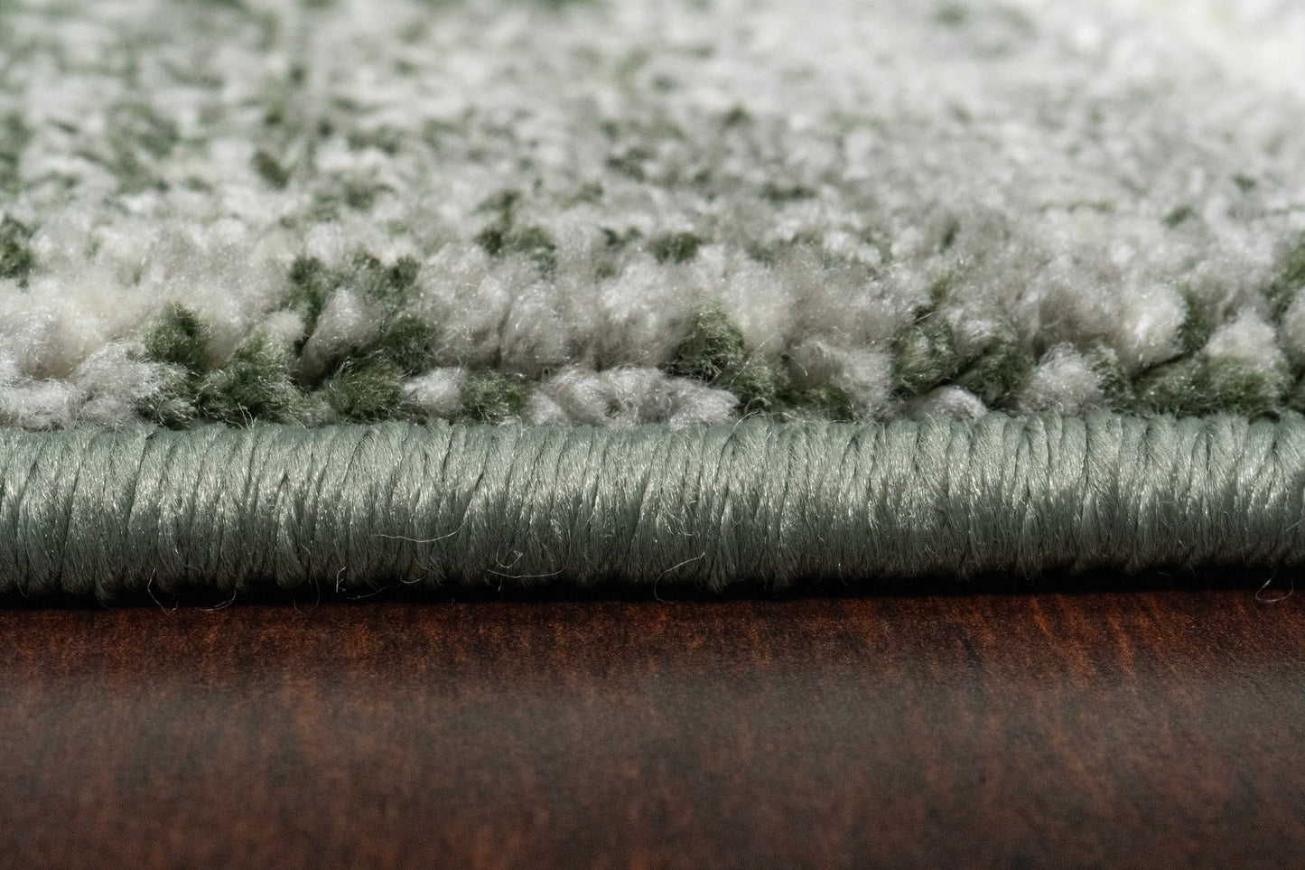 Venedik Modern Green/Grey Striped Medium Pile Rug