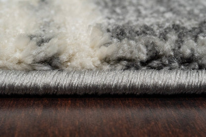 Venedik Modern Grey Striped Medium Pile Rug
