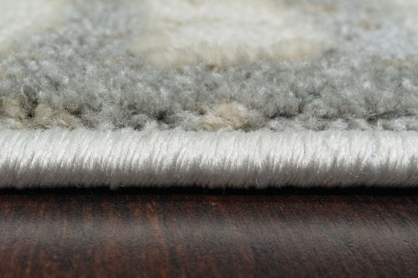 Venedik Modern Cream/Grey Geometric Medium Pile Rug