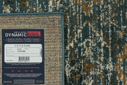 Venedik Traditional Blue/Multi Floral Medium Pile Rug