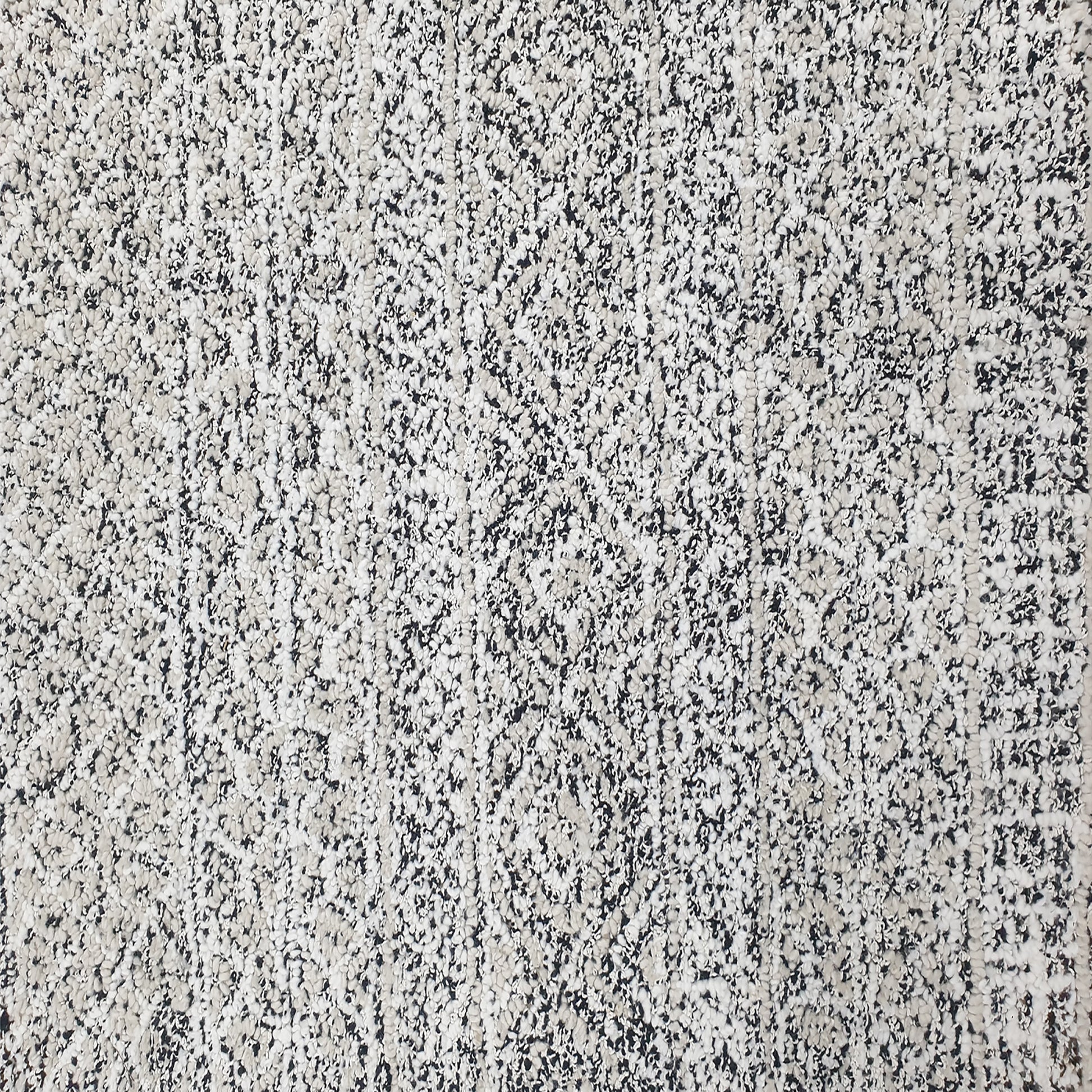 Vigo Modern Charcoal/Ivory Geometric Medium Pile Rug