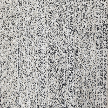 Vigo Modern Charcoal/Ivory Geometric Medium Pile Rug