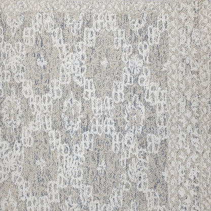 Vigo Modern Taupe/Ivory Floral Medium Pile Rug
